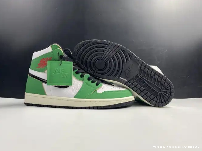 Official Maikesneakers DB4612-300 High Retro 1 Jordan Lucky Air Green 0429